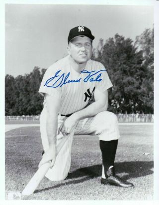 Elmer Valo Signed 8x10 Vintage Photo Autograph York Yankees Auto W/coa