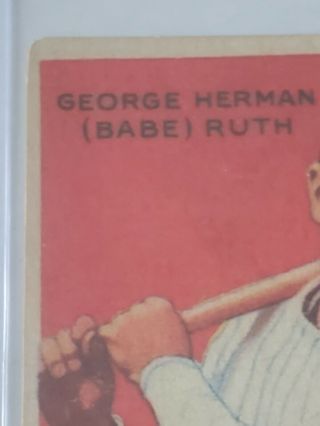 1933 Goudey 149 Babe Ruth York Yankees Baseball Card 3
