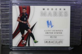 2018 - 19 Immaculate Clint Dempsey Modern Marks Acetate Auto 41/50 Usa Tl