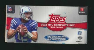 2012 Topps Nfl Football Complete Factory Set Of 440 Cards And 5 Parallels Nfl