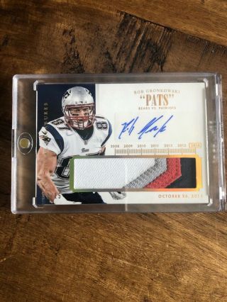 2014 National Treasures Timeline Rob Gronkowski 4 - Color Patch Auto /15
