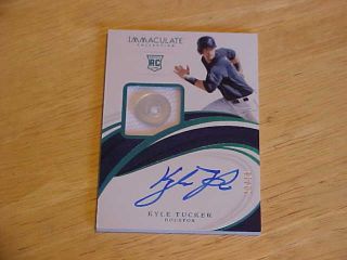 Kyle Tucker 2019 Panini Immaculate Button On Card Auto Rookie 10/10 Astros