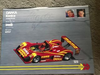 Promotional Poster For Watkins Glen Signed By Wayne Taylor And Gianpiero Moretti