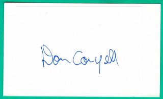 Don Coryell Hand Signed Autograph Cut Mounted On 3x5 Chargers Football Hof