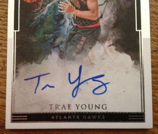 Trae Young 69/99 rookie auto 2018 - 19 Impeccable RC autograph Hawks 3