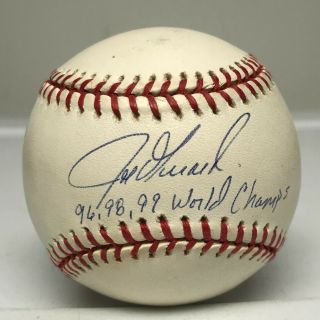 Joe Girardi " 3x Ws Champs " Signed Baseball Autographed Jsa Ny Yankees