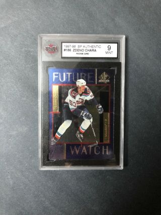 1997 - 98 Ud Sp Authentic Future Watch Rc 186 Zdeno Chara Rookie Card Ksa 9