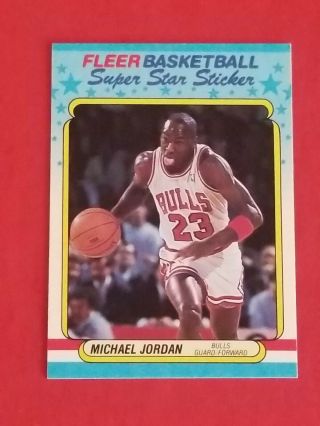 1988 Fleer Sticker Michael Jordan Chicago Bulls 7