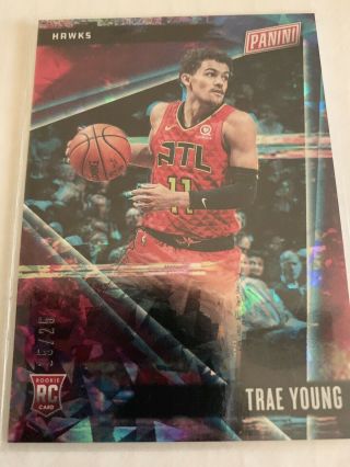 2019 Panini Fathers Day Trae Young Cracked Ice Rookie 15/25 Ssp Wow
