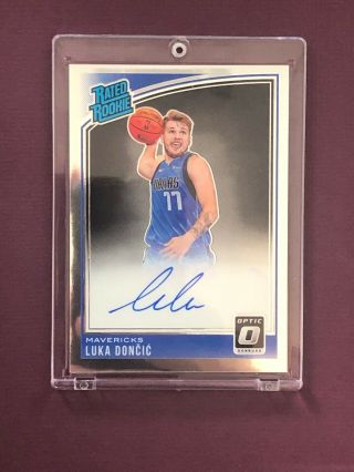 2018 - 2019 Donruss Optic Luka Doncic Rated Rookie Auto