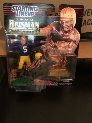 F23 Paul Hornung Signed 1998 Starting Lineup Figure Notre Dame Gb Packers Au