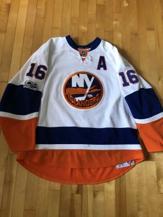 16 - 17 N.  Y.  Islanders Andrew Ladd Game Worn Jersey 16 Size 54 Reebok “a”
