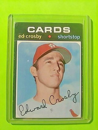 1971 Topps 672 Ed Crosby Vg - Ex High Number Sp Cardinals