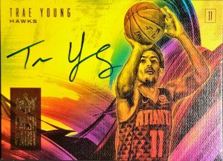 2018 - 19 Panini Court Kings Fresh Paint Rookie Rc Auto Trae Young /199 Cc
