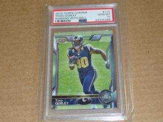 2015 Topps Chrome Todd Gurley Rc/rookie Rams 110 Running With Ball Psa 10 Gem