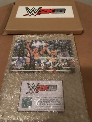 Wwe 2k18 Cena Nuff Edition - John Cena Signed Plaque And Figure.  (no Game)
