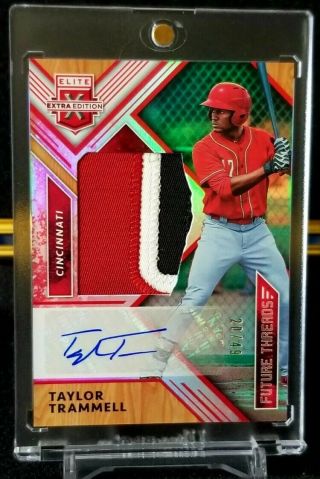 Padres Taylor Trammell Auto Elite Extra Edition Future Threads Patch 20/49 Rc
