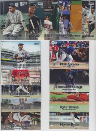 2019 Topps Stadium Club Complete Full Base Card Set (1 - 300) Alonso Tatis Trout,