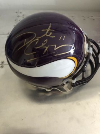 Dante Culpepper Signed Autographed Minnesota Vikings Riddell Mini Helmet