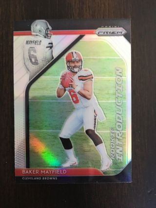 2018 Panini Prizm Baker Mayfield Rookie Introduction Prizm Sweet Card