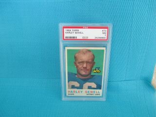1959 Topps Football.  Psa Graded.  Nm 7 Nq.  73 Harley Sewell.  Lions