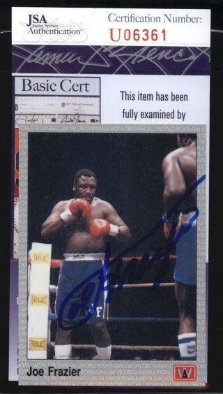 Joe Frazier (d.  2011) Boxing Signed 1991 Aw Sports Card - Jsa