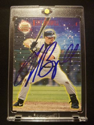 1996 Topps Authentic Autograph Auto Jeff Bagwell Houston Astros Mlb Hof Rare