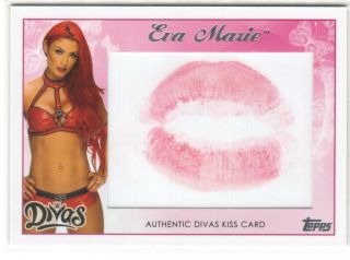 2015 Topps Wwe Eve Marie Authentic Divas Kiss Card
