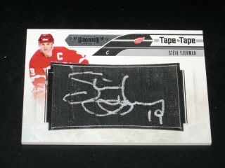 Steve Yzerman 2010 - 11 Dominion Tape To Tape Auto Patch Card 