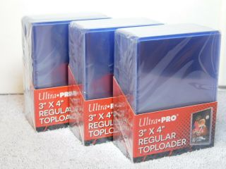 Ultra Pro Reg.  3 " X 4 " Top Loader Three Packs 25 Rigid Sports Card Holders