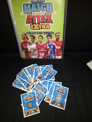 Topps Match Attax Extra 2010/2011 110 Collector Cards And Binder