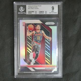 18/19 Prizm Basketball Trae Young Silver Prizm Rc Rookie Bgs 9 Hawks $$$