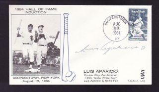 Luis Aparicio Signed 1984 Hall Of Fame Induction Cachet Fdc Cover Autograph Jsa