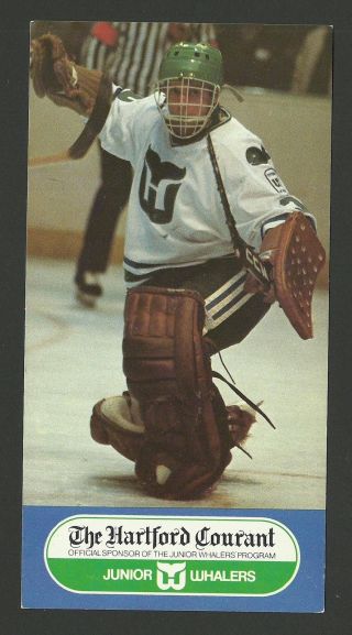 Greg Millen Goalie Hartford Whalers Signed Autographed Hockey Postcard