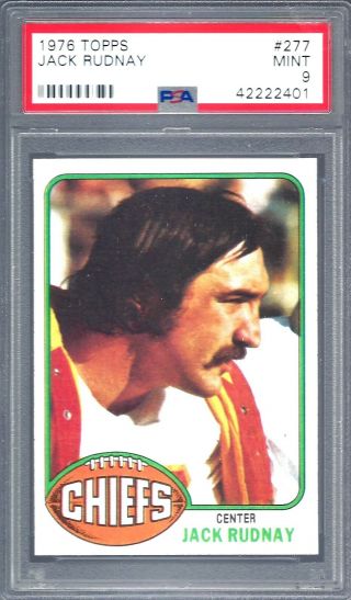 1976 Topps Football Jack Rudnay 277 Psa 9 (2401) Low Pop