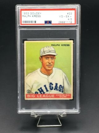 1933 Goudey Baseball Ralph Kress Psa Vg - Ex,  4.  5 33 Chicago White Sox