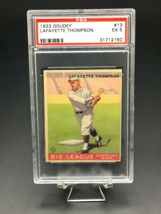 1933 Goudey Baseball Lafayette Thompson Psa Ex 5 13 Brooklyn Dodgers