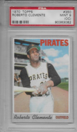 1970 Topps 350 Roberto Clemente Psa 9 (oc) Pittsburgh Pirates -