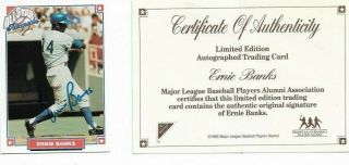 Ernie Banks Nabisco All Star Autograph Signed Auto W/ Cubs