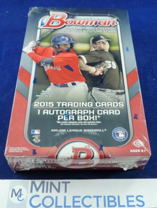 2015 Bowman Baseball Hobby Box Factory - 1 Autograph Per Box