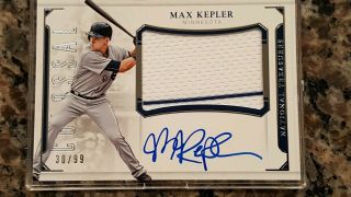 Max Kepler 2016 National Treasures Patch Auto 30/99 On Card Signature