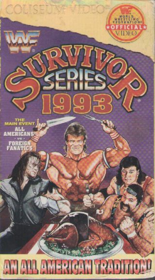 V3 Wwf Survivor Series 1993 Vhs Tape Bonus Lex Luger Undertaker Steiner Bros