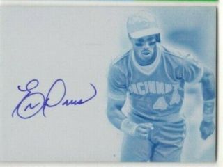 Eric Davis 2014 14 Topps Tribute Baseball Sp Printing Plate Auto Autograph 1/1