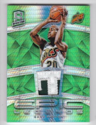 18 - 19 Spectra Gary Payton Epic Legends Jersey Patch Neon Green 16/25 Supersonics
