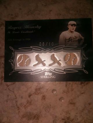 Rogers Hornsby 2008 Topps Sterling Authentic Quad Game - Bat Pc 
