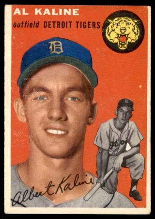 1954 Topps 201 Al Kaline Tigers Rookie Rc Ex To Ex,