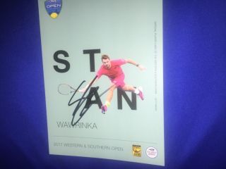 Stan Wawrinka Signed Autograph Tennis 5x7 Card Western & Southern 2017