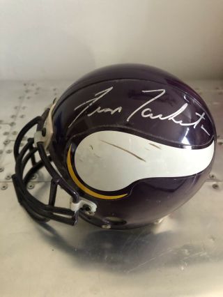 Fran Tarkenton Signed Autographed Minnesota Vikings Riddell Mini Helmet