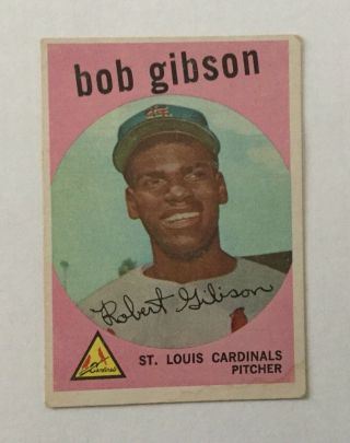 1959 Topps Bob Gibson 514 St.  Louis Cardinals Rookie Card