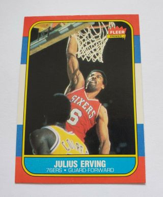 1986 - 87 Julius Erving Fleer Premier 31 Set Break